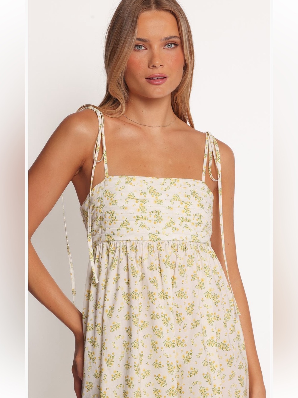 Petal &‎ Pup Ashtyn Pleated Bodice Maxi Sundress Size 6 Floral Yellow - Picture 2 of 13